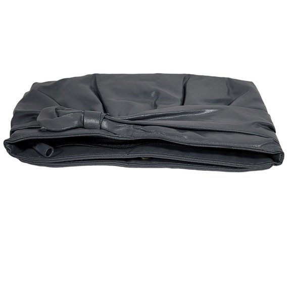 Vegan Leather Grey Clutch - Picture 6 of 6